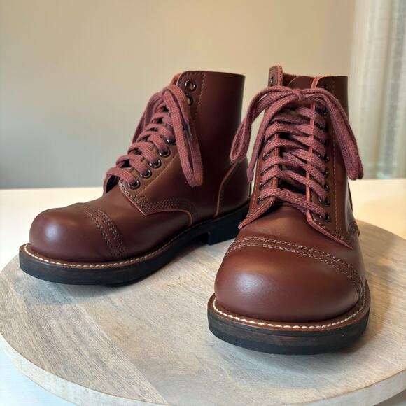 US Army Leather Combat Boots WWII Repro Goodyear Welt Dress Uniform Size 5 - Picture 2 of 12